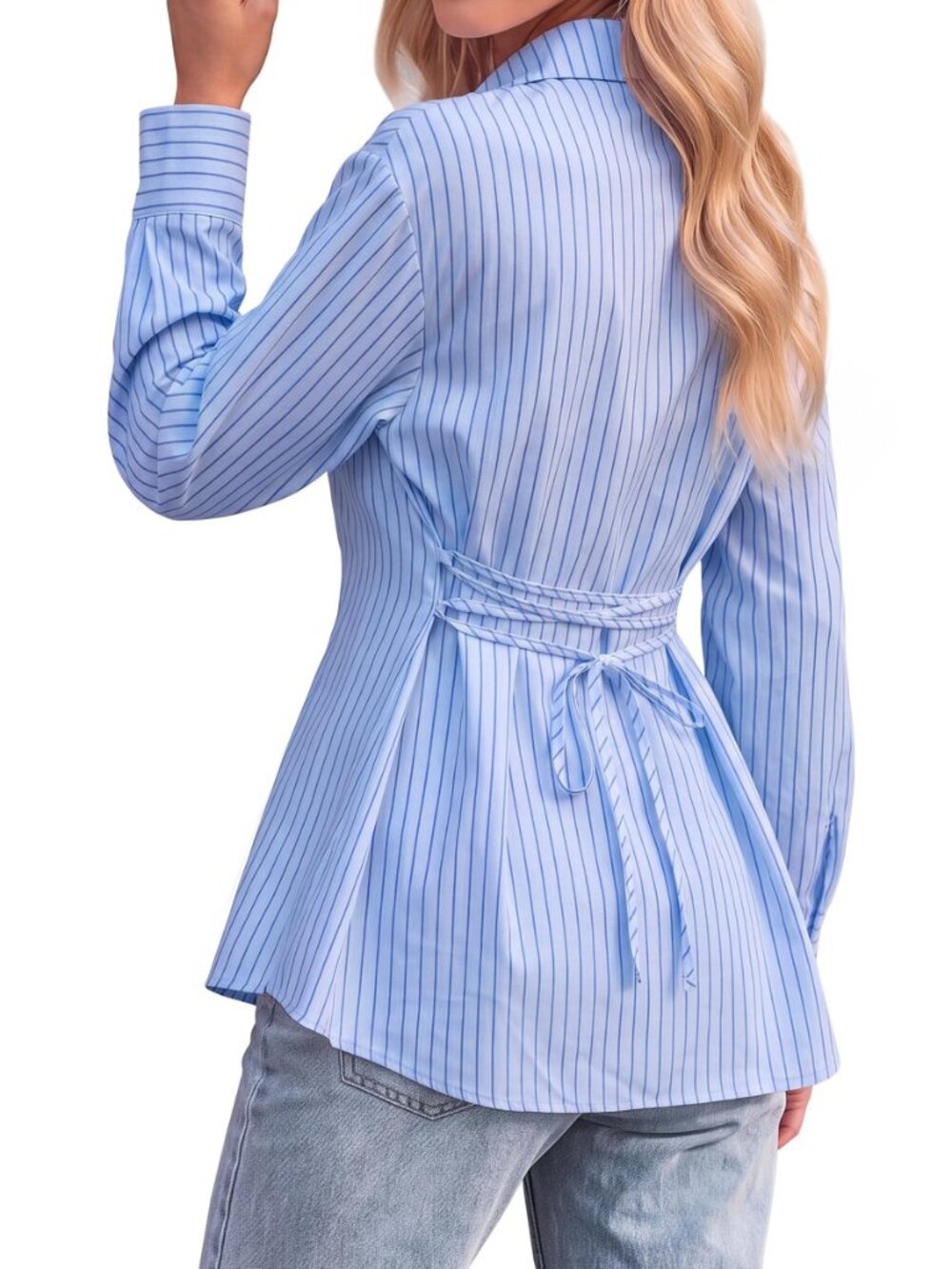 Womens Dressy Casual Blouses Striped Button Down Shirt 2026